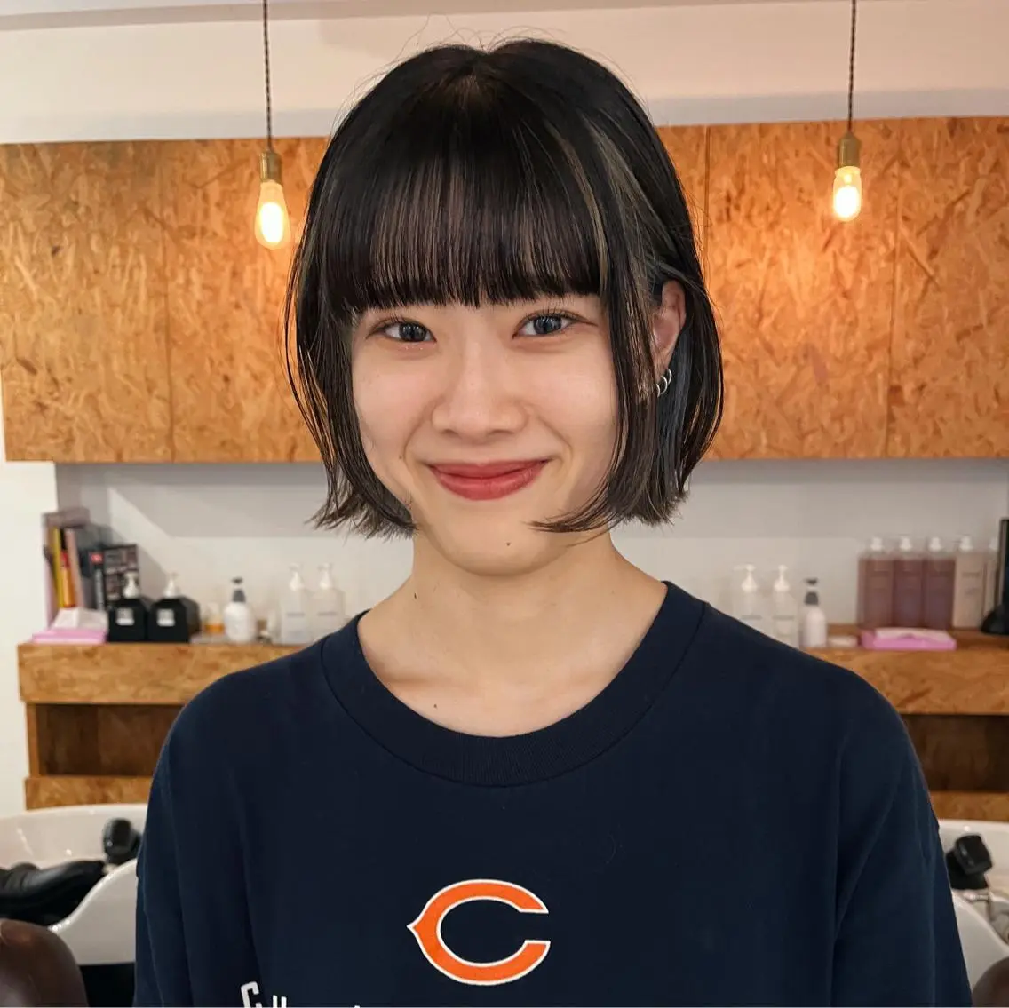 ショート ボブ 暖色/パーマ 🌼クニトウメイのヘアスタイル