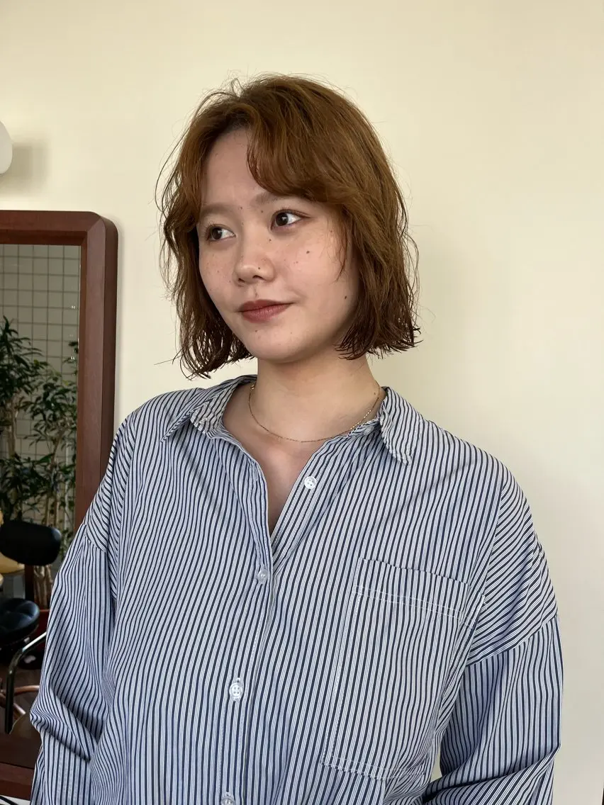 ショート パーマ ニュアンスパーマ ボブパーマ/パーマ ウルフパーマのヘアスタイル