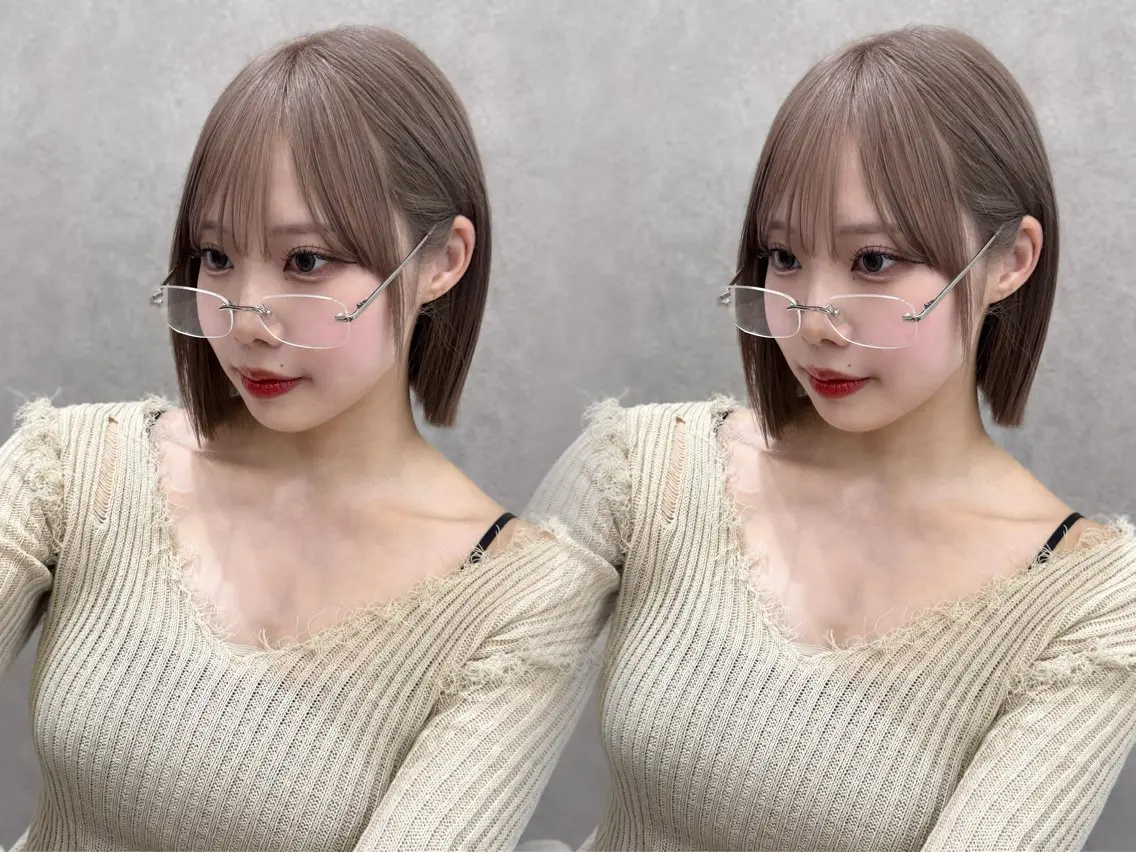 ミディアム karin ボブハイトーンのヘアスタイル