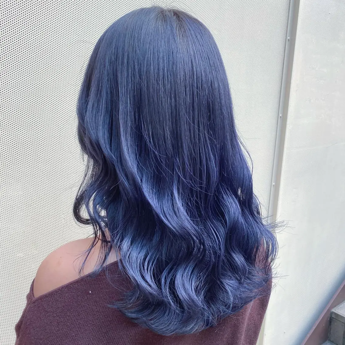 セミロング カラー ブルーカラー ブルーラベンダー ラベンダーカラー 縮毛矯正⭐️ TAKAHIROのヘアスタイル