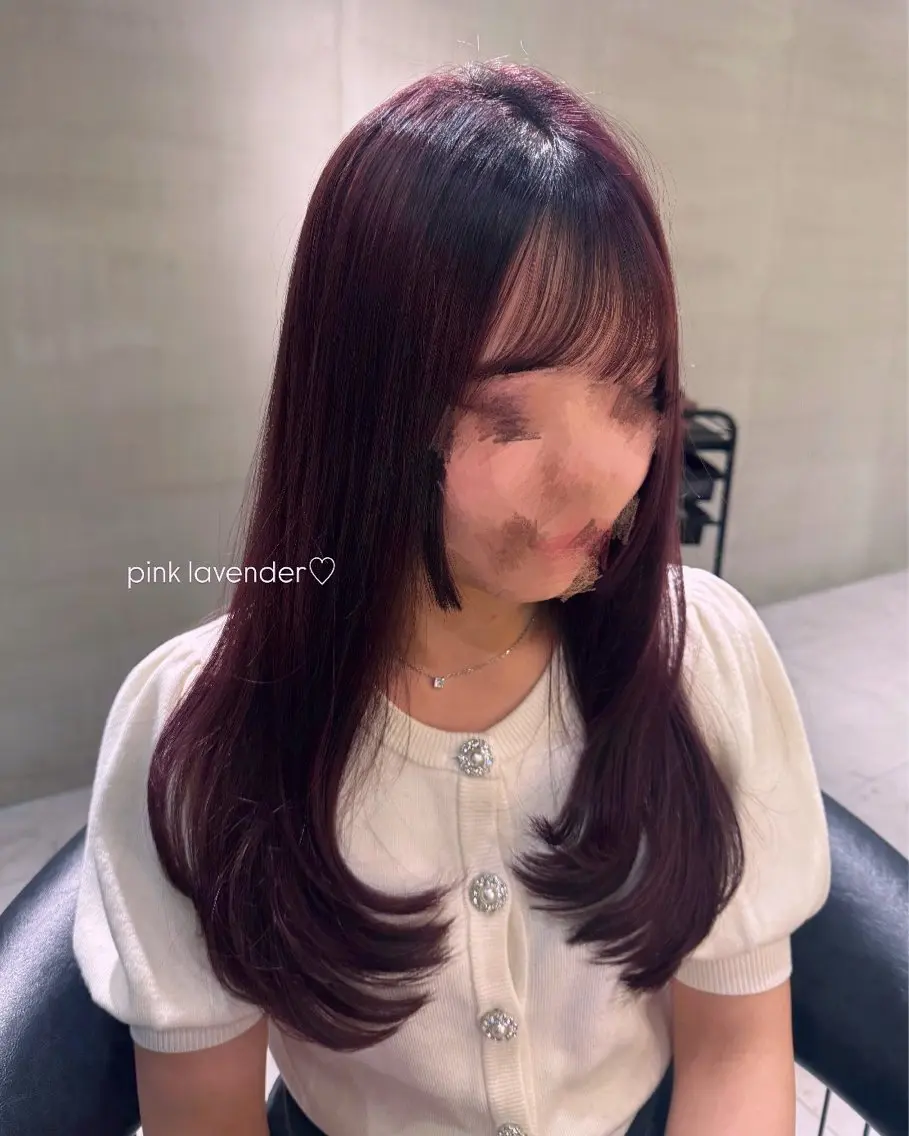 ロング カラー ラベンダーカラー ピンクカラー ピンクラベンダー ヘアカラー トリートメント Yuna♡ / hearts.のヘアスタイル