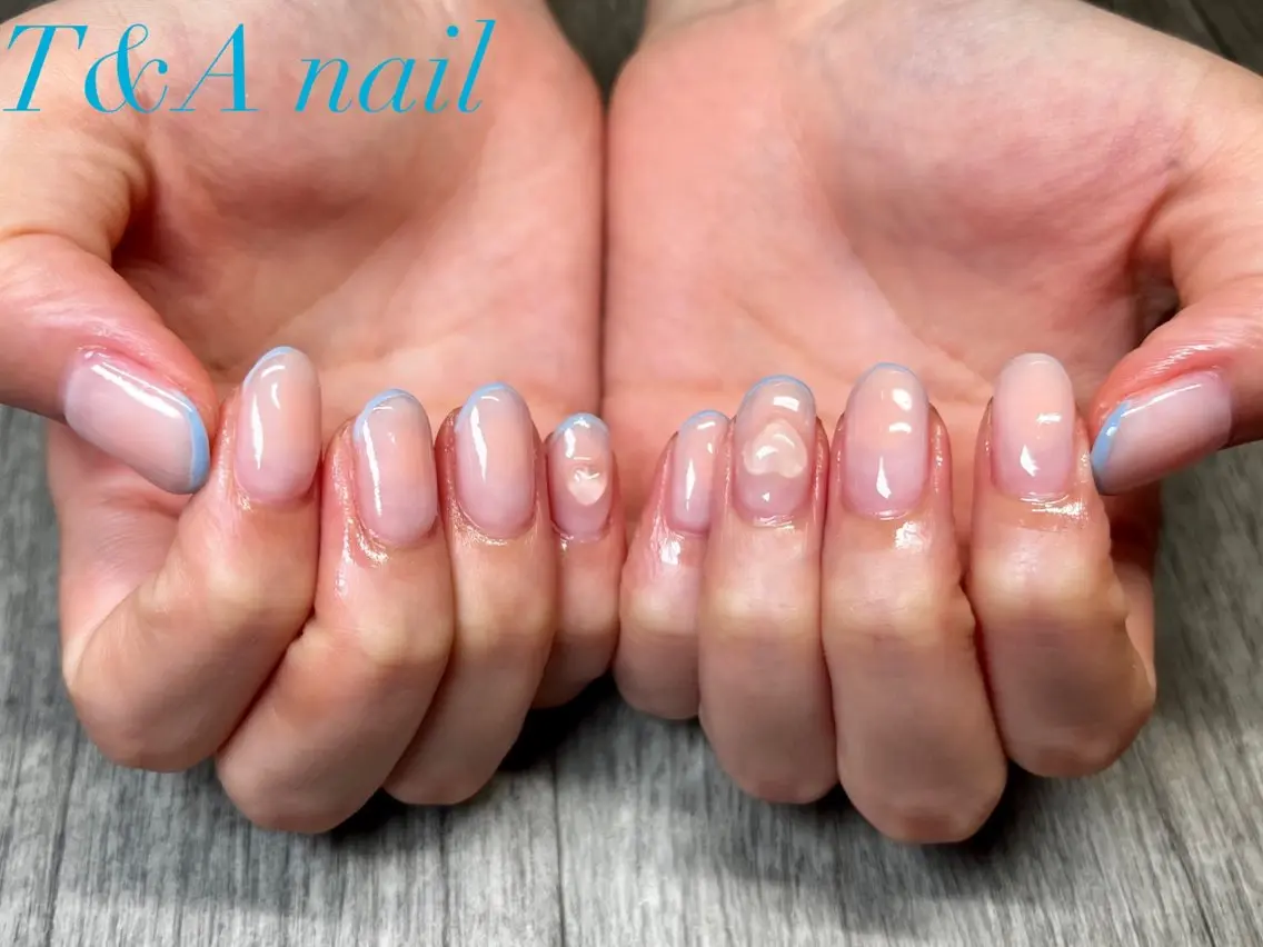 ネイル 長さ出し フレンチネイル ジェルネイル ニュアンスネイル スカルプネイル T&A nailのネイルデザイン