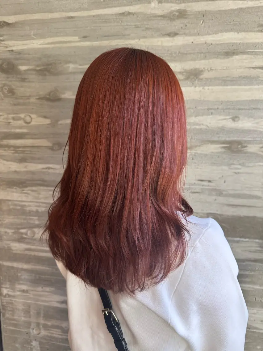 セミロング カット ヘアカラー トリートメント 大人可愛い♡コテ巻き パーマ🌼杉田 萌恵のヘアスタイル