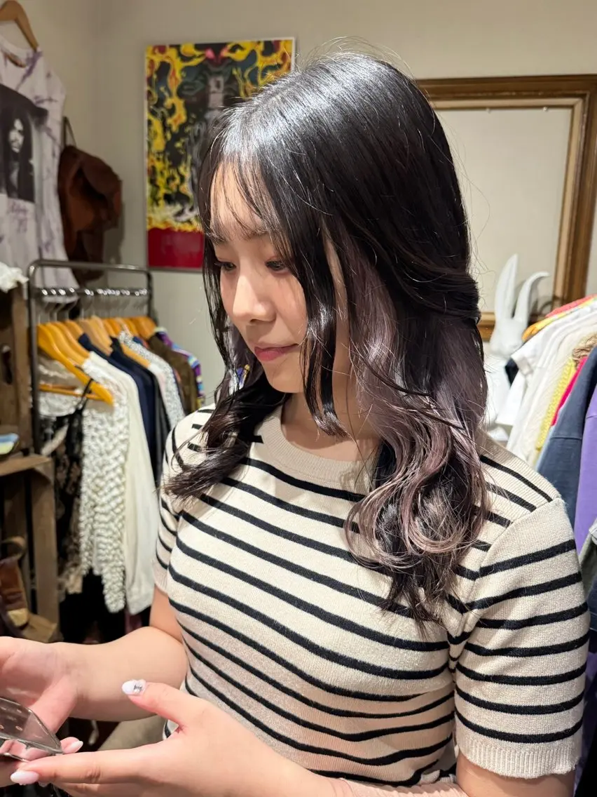 セミロング カラー ブリーチ ケアブリーチ 透明感カラー デザインカラー ダブルカラー カット ヘアカラー トリートメント 13日空き◎髪質改善 misatoのヘアスタイル