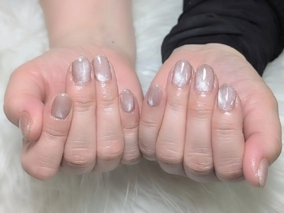 ネイル マグネットネイル ワンカラーネイル ハンドネイル m&pPrivate nailsalonのネイルデザイン