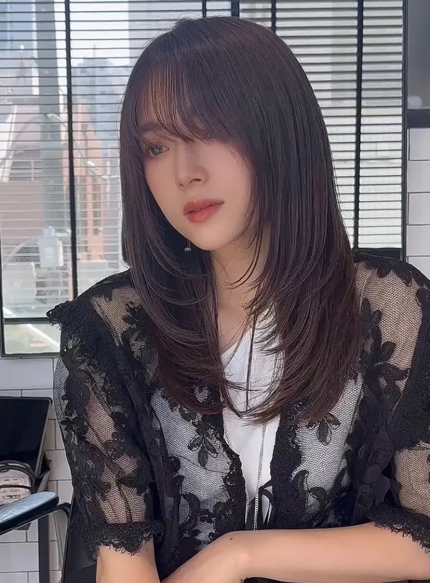 ロング カラー カット ヘアカラー トリートメント 🌫️大人韓国ヘア 🌫️naoyaのヘアスタイル