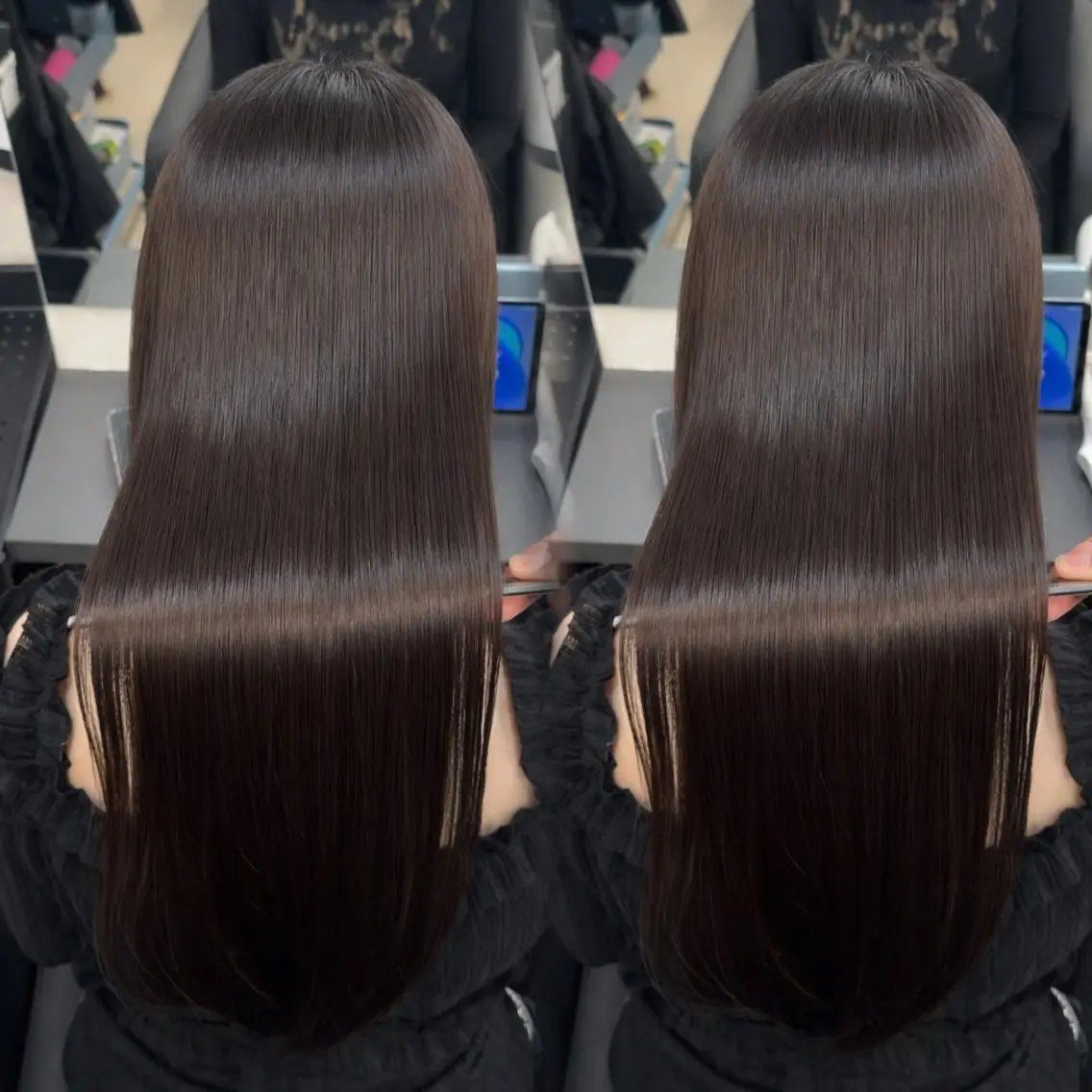 ロング カラー ヘアアレンジ ヘアカラー 縮毛矯正 トリートメント 新宿 /髪質改善/ レイヤー/ヒュウガのヘアスタイル