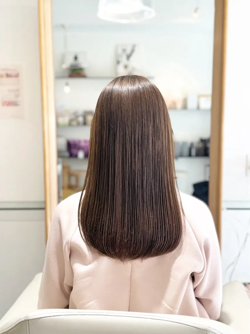 ロング カラー カット ヘアカラー トリートメント 山内 瑞穂のヘアスタイル