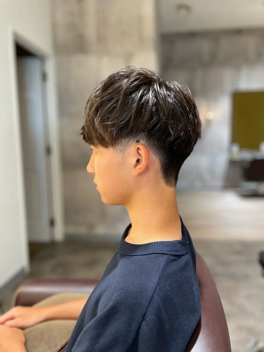 メンズ マッシュ ツーブロック カット ヘッドスパ 片山 雄のヘアスタイル