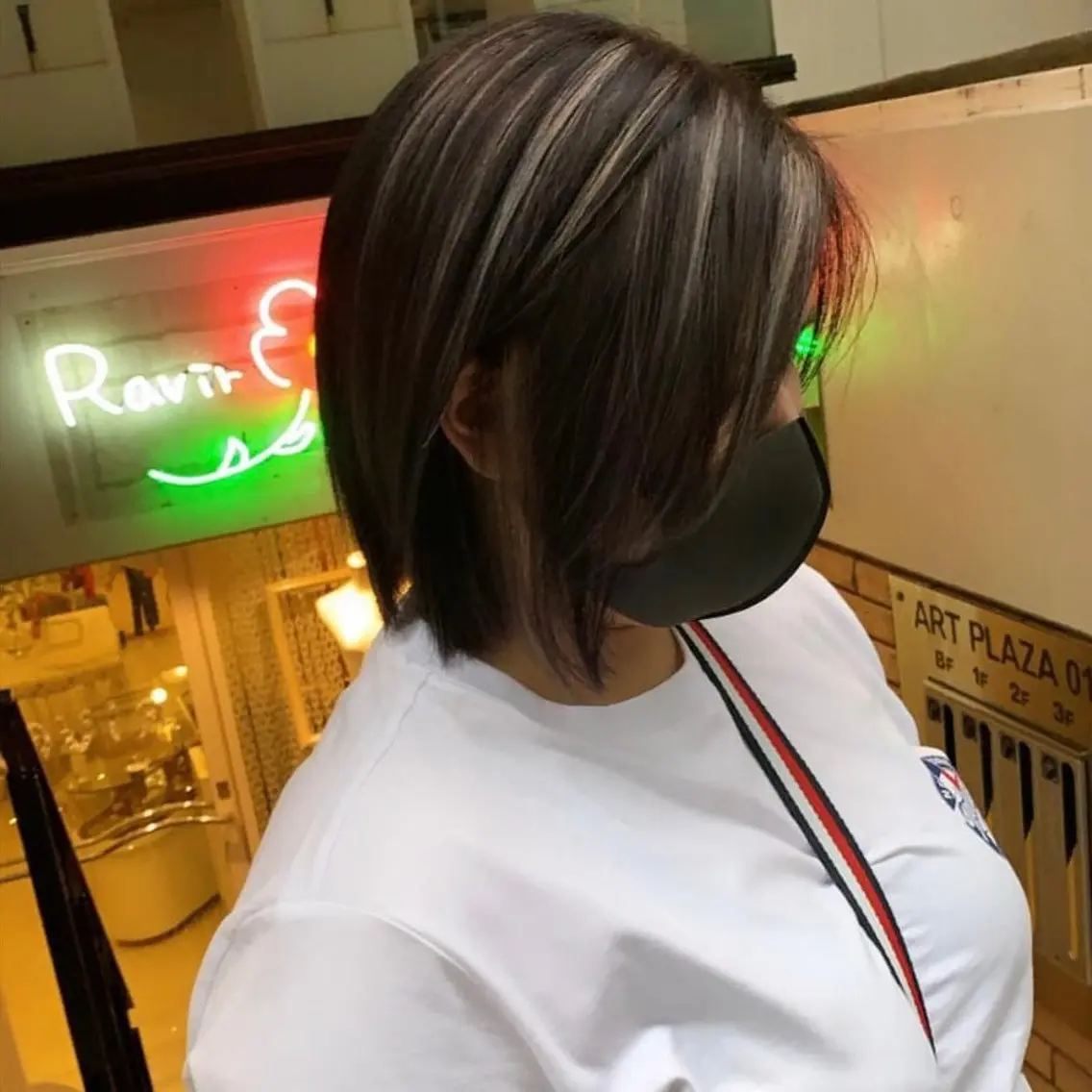 🖤ハイライト🤍(ブリーチ1回)の写真