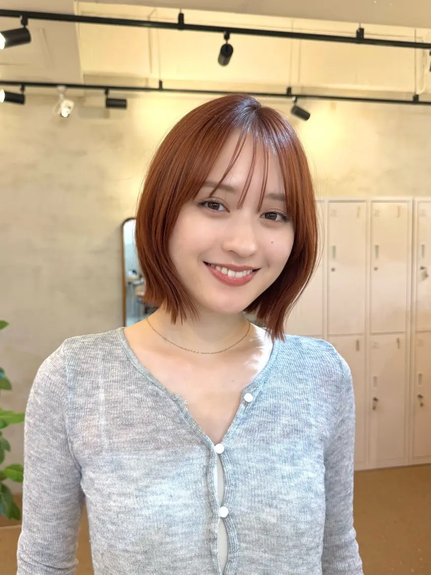 ショート 🧡ボブ/うる艶カラ ー🩵　さくら🌸のヘアスタイル