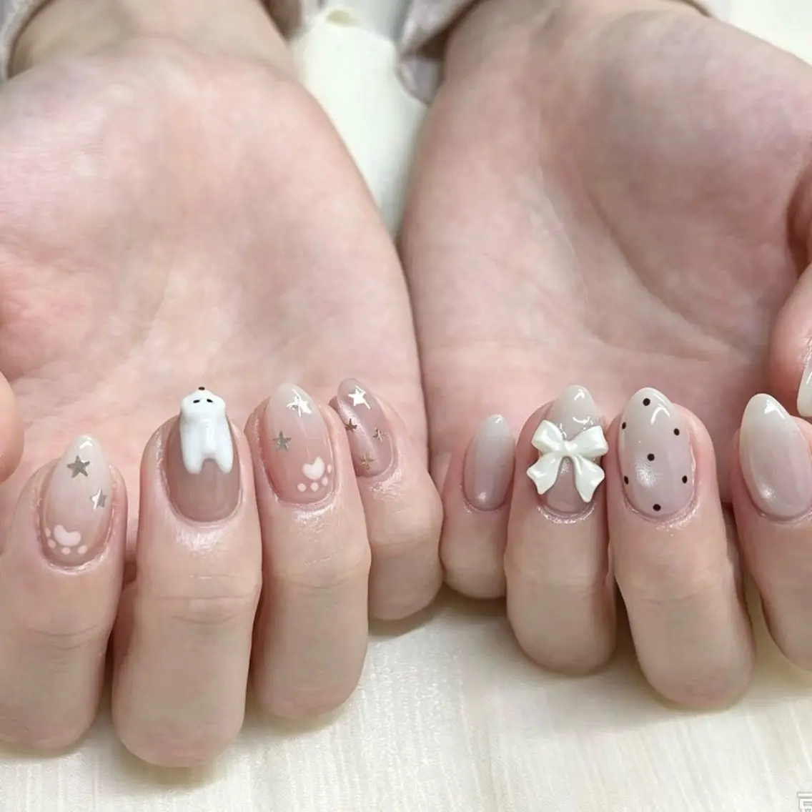 ネイル ハンドネイル 🎀kira 長さだし💗モチ最高のネイルデザイン