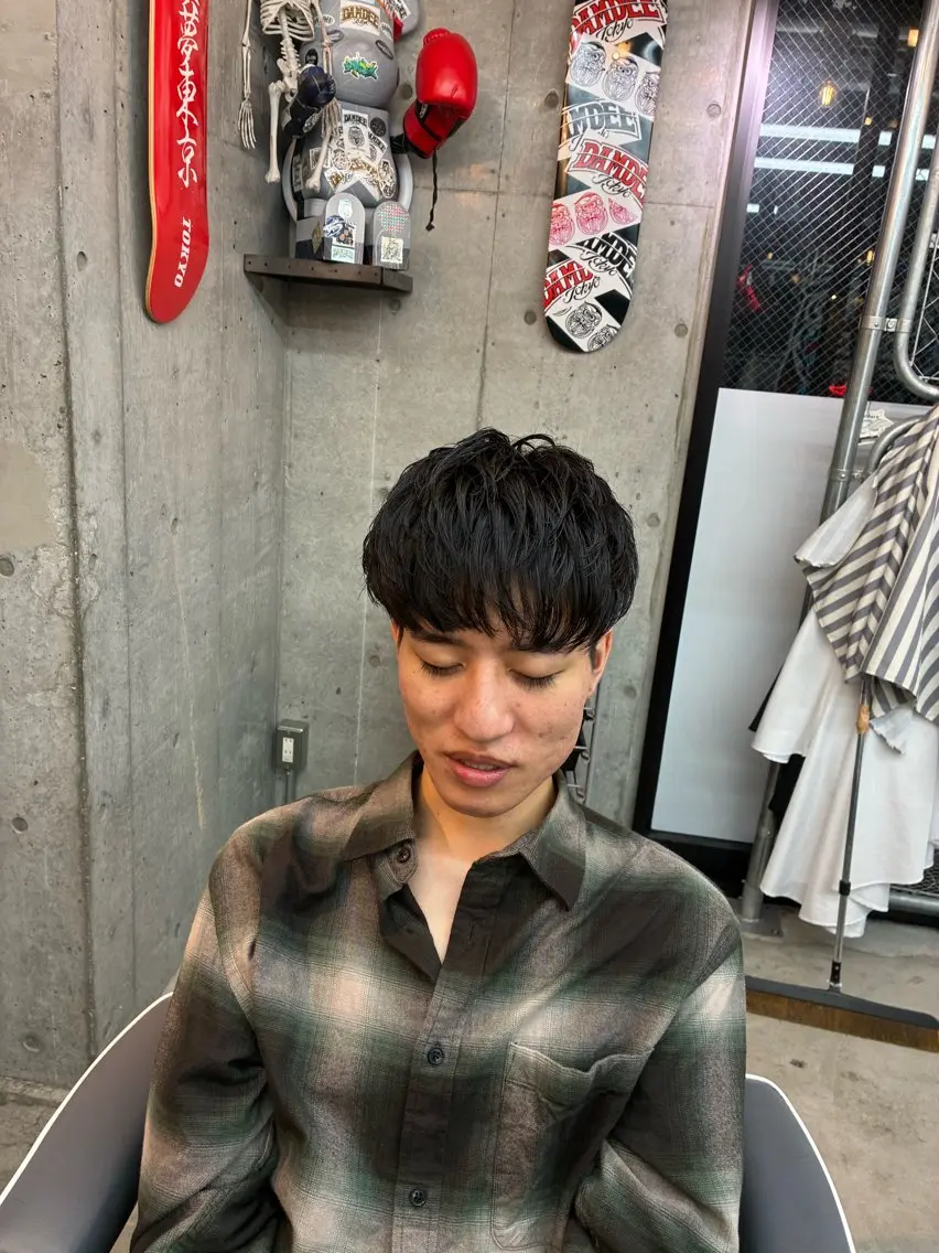 メンズ センターパート マッシュ 【メンズ特化】理容師 DAICHIのヘアスタイル