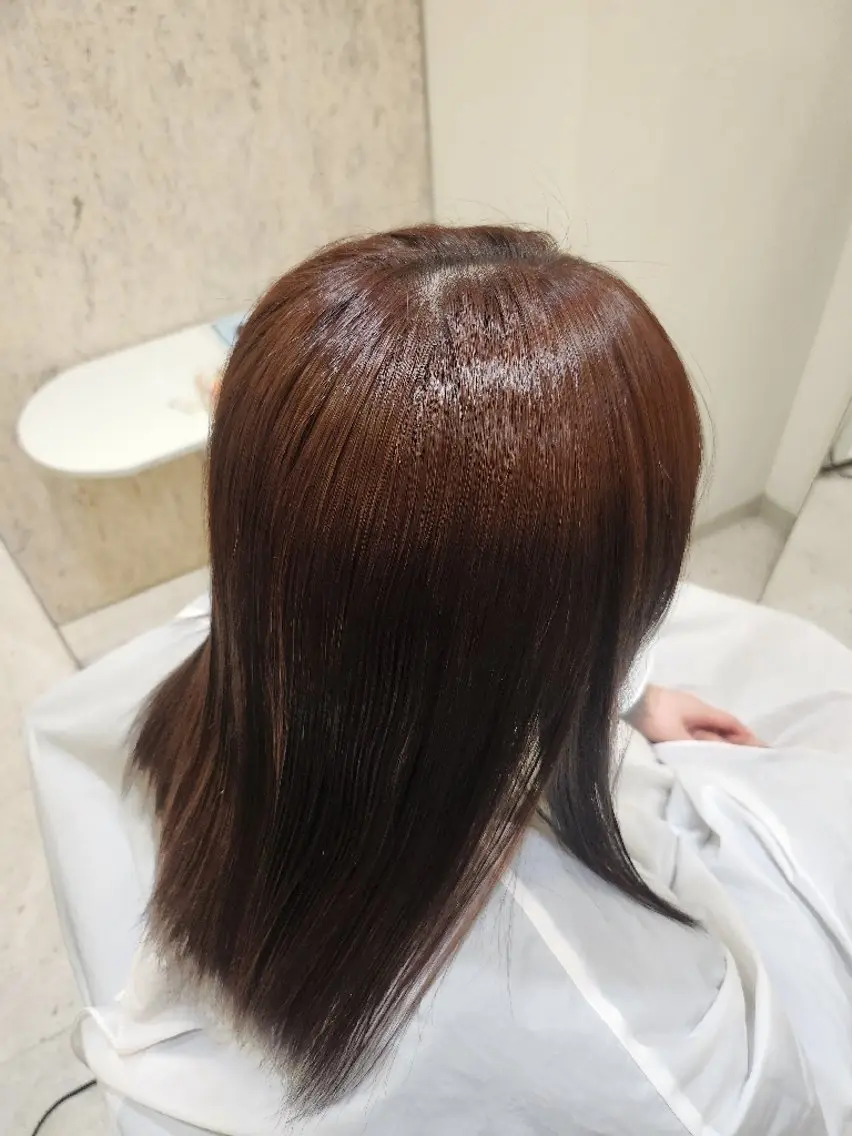 カラー ブラウンカラー ピンクカラー ヘアカラー 津波古 杏純のヘアスタイル