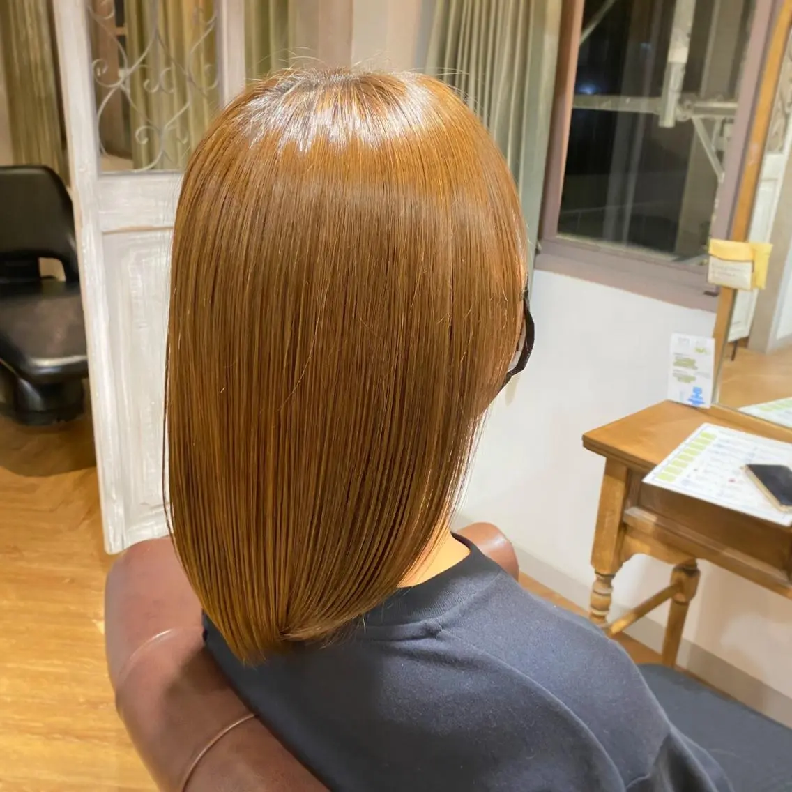 ミディアム カラー 髪質改善 トリートメント メンズパーマ 西條真治のヘアスタイル