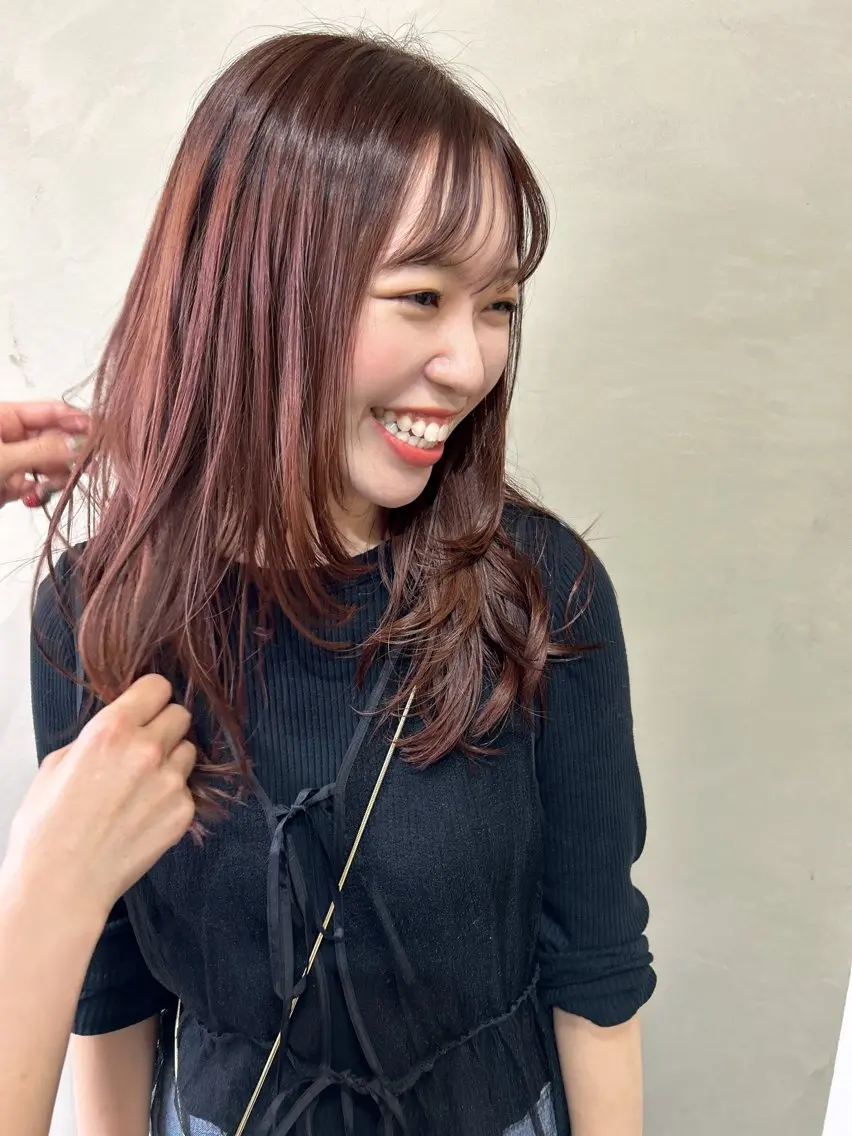 セミロング カット ヘアカラー shiho/レイヤー /透明感カラーのヘアスタイル