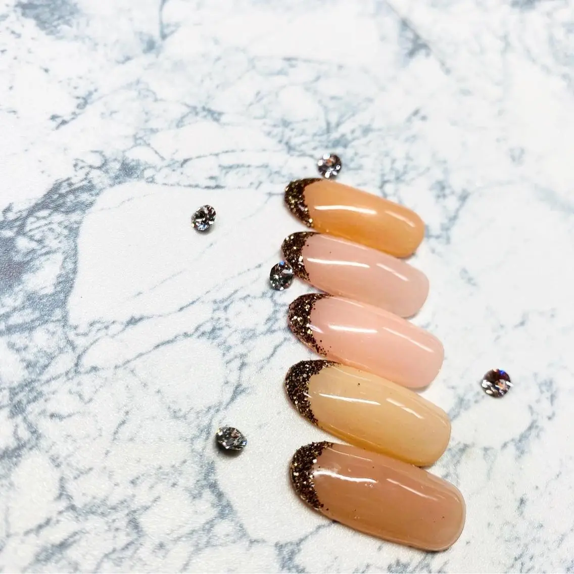 ネイル フレンチネイル ラメ(グリッター) nail salon "a"のネイルデザイン