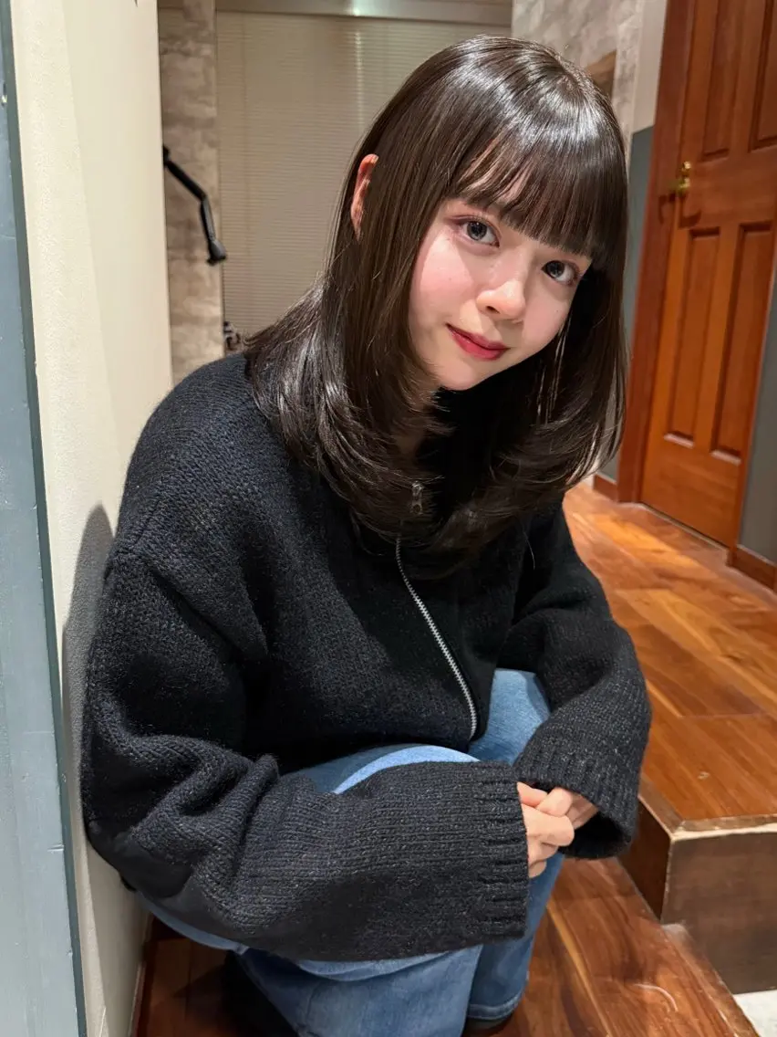 ミディアム カラー カット ヘアカラー トリートメント mai / linoah˚✧のヘアスタイル