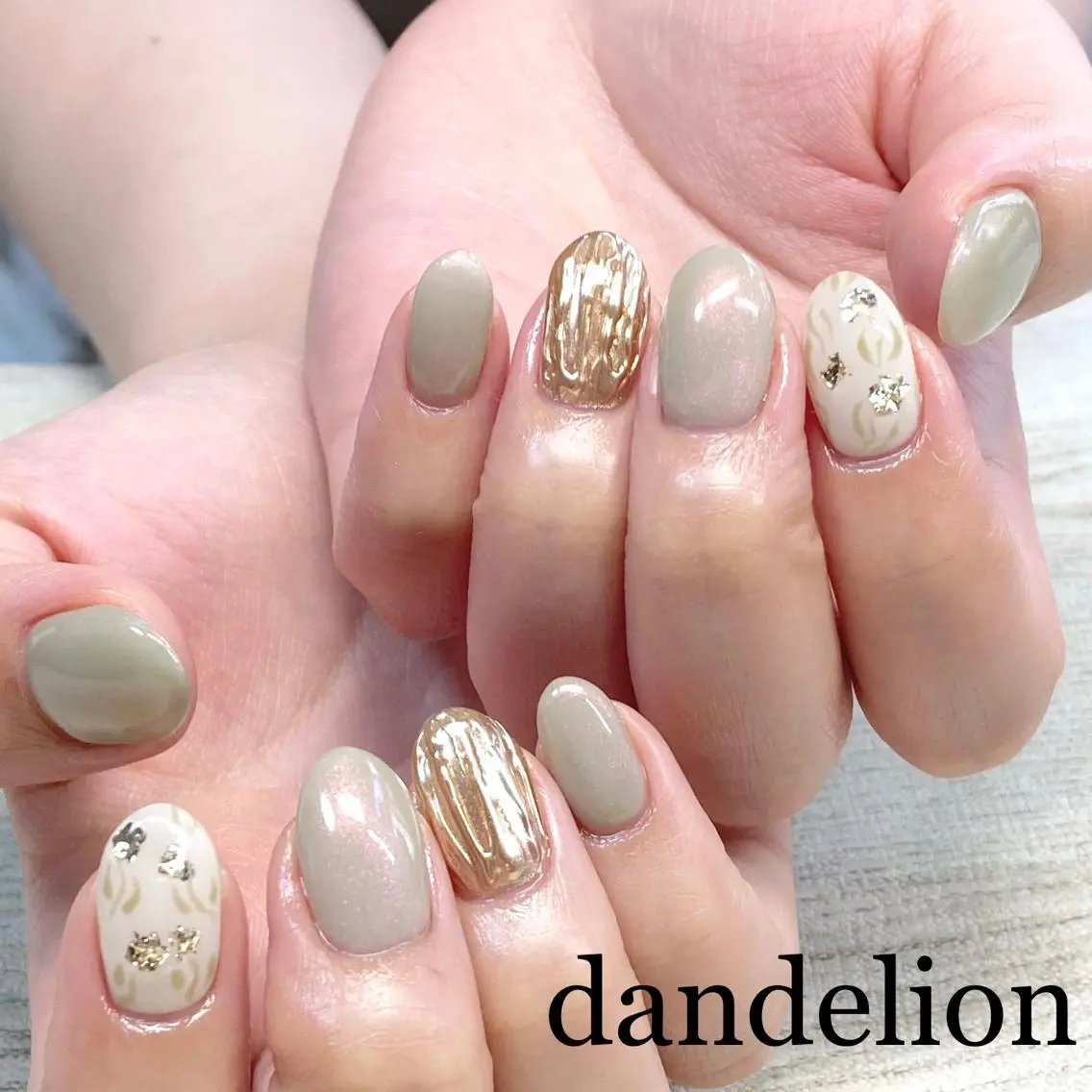 ネイル ハンドネイル ハンドケア dandelion ダンデライオンのネイルデザイン