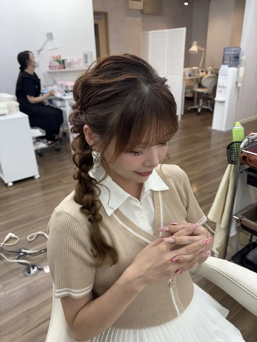ヘアアレンジ ロング ヘアセット GLOSS心斎橋🌹 はるなのヘアスタイル