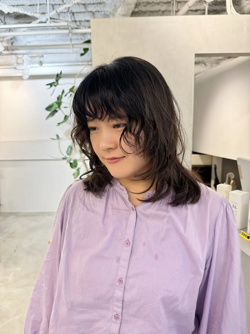 セミロング カット ヘアカラー トリートメント 新宿/顔周りカット +レイヤー=しずく♩のヘアスタイル