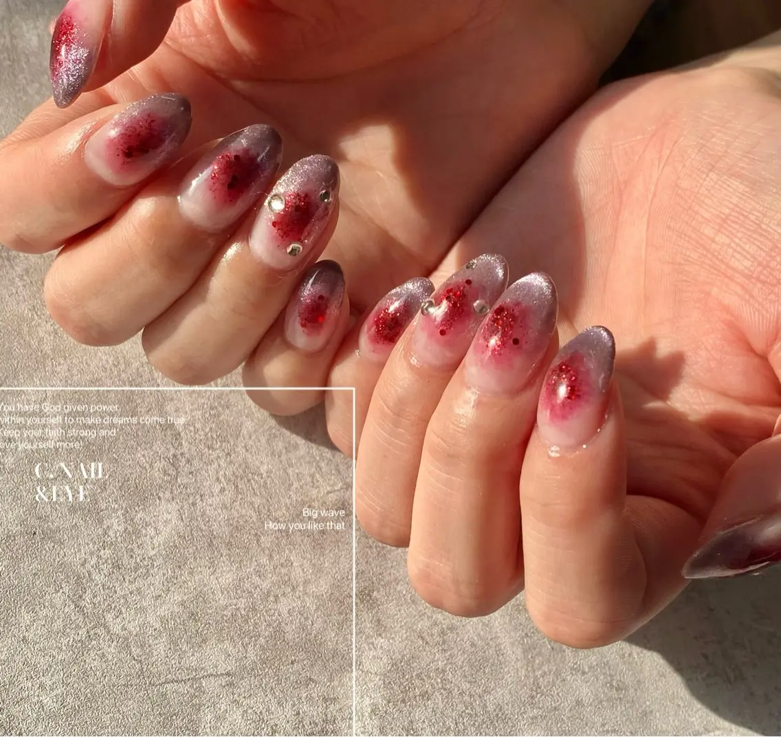 ネイル 入学式 フラッシュネイル フットネイル 卒業式 氷ネイル・うるうるネイル C.Nail &Eyeのネイルデザイン