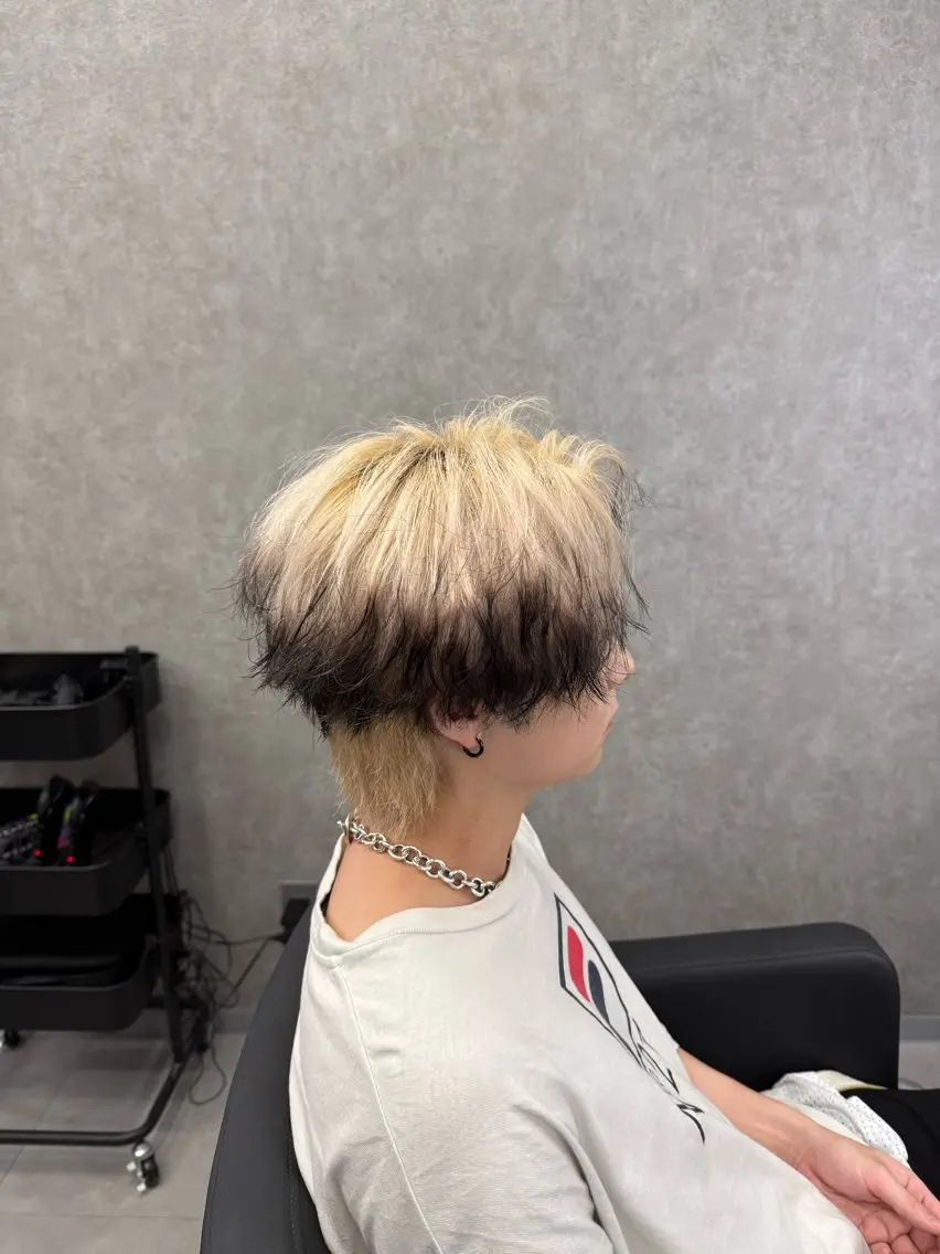 ショート カラー パーマ メンズ カット ヘアカラー メンズ特化 👑YUTAのヘアスタイル