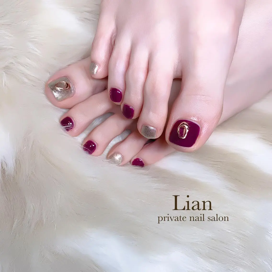ネイル フットネイル キラキラネイル nailsalon Lenoaのネイルデザイン