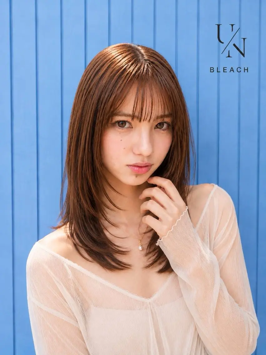 セミロング カラー カット トリートメント 《髪質改善 UN BLEACH》のヘアスタイル