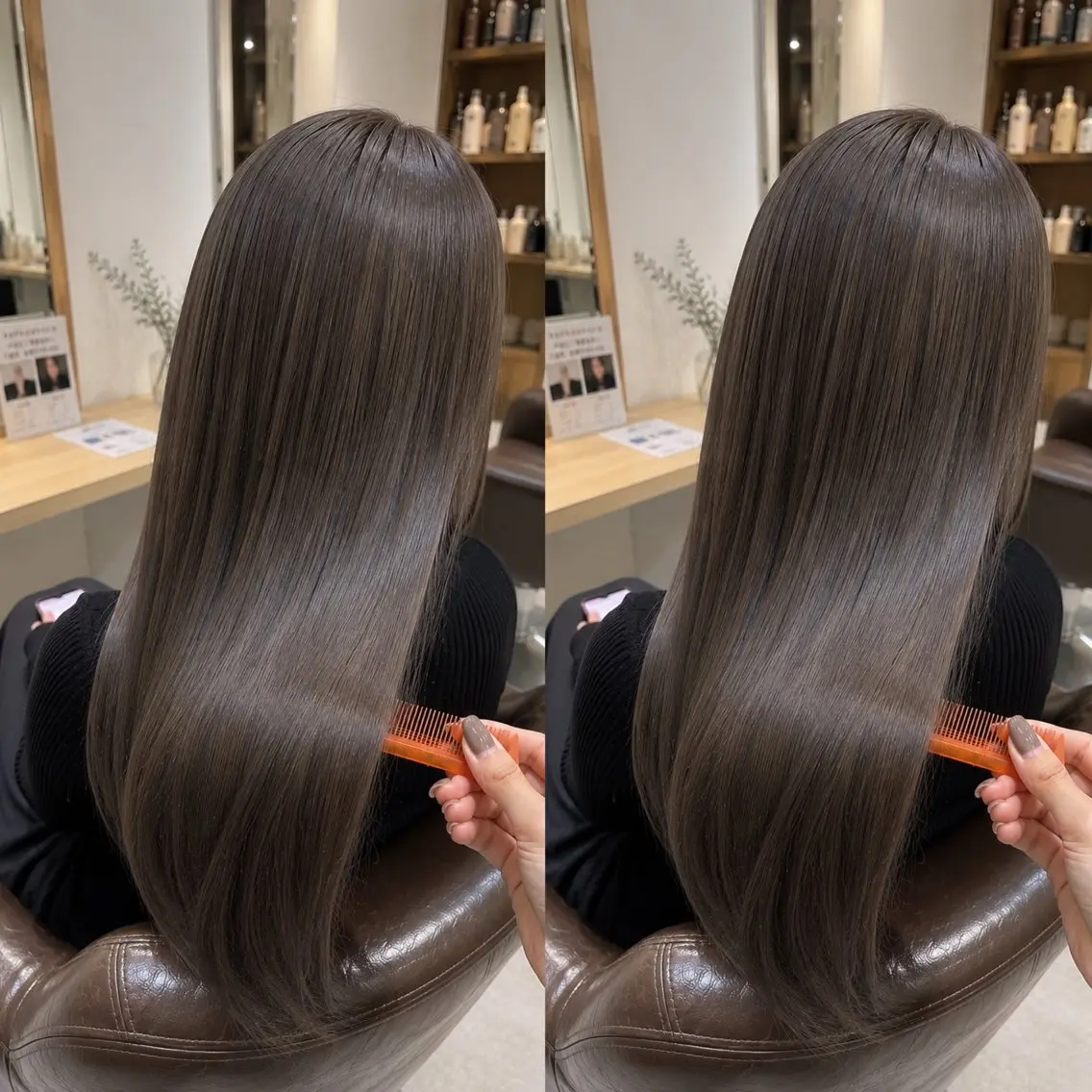 ロング カラー カット ヘアカラー トリートメント 【髪質改善特化】 艶髪/透明感カラーのヘアスタイル