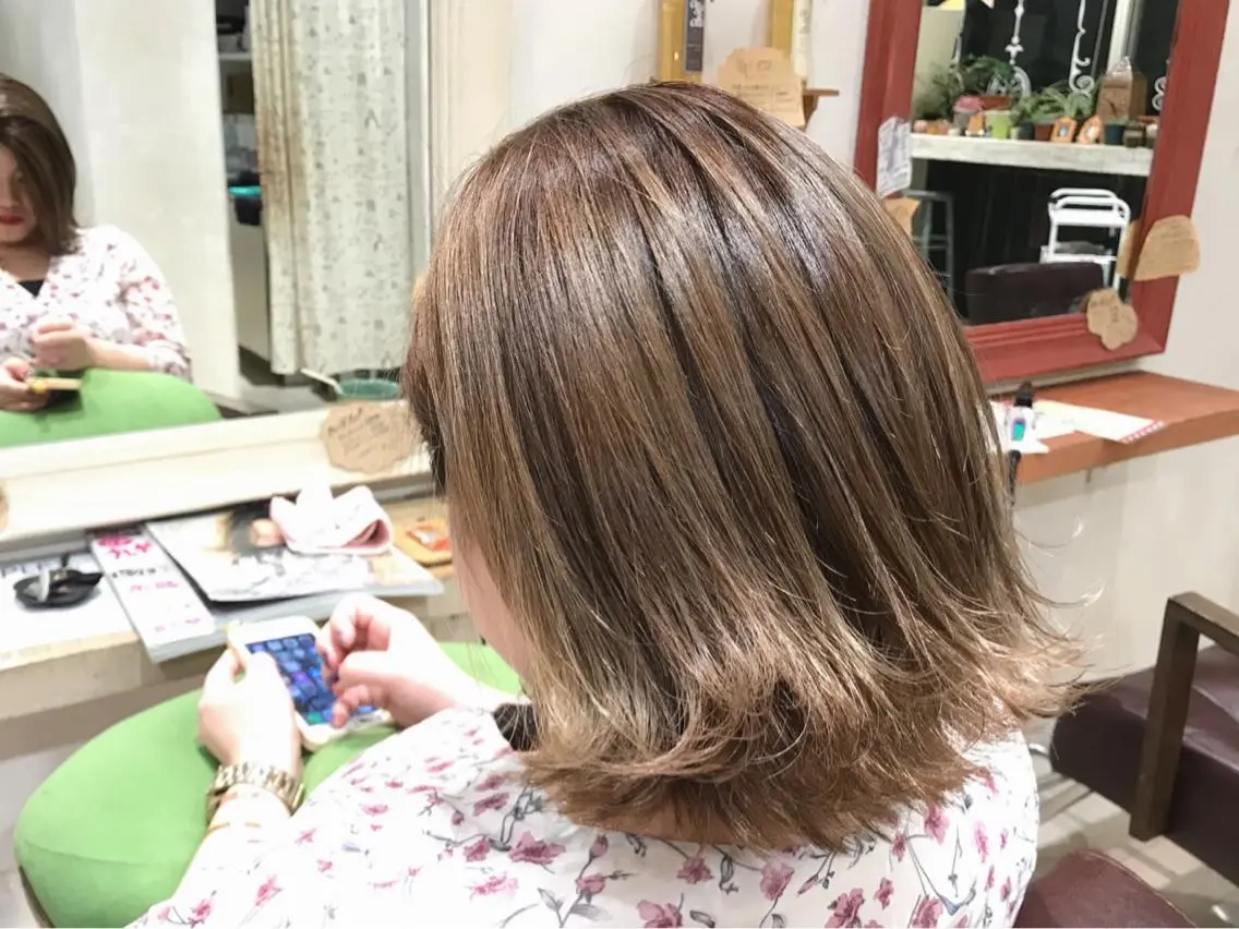 ショート カラー バレイヤージュ ベージュカラー レイヤーカット メンズ指名多数!! 田島史也のヘアスタイル