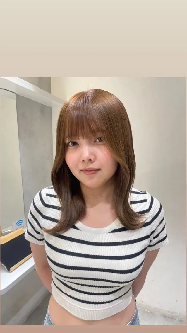 ミディアム カラー ニュアンスパーマ /ボブパーマriseのヘアスタイル