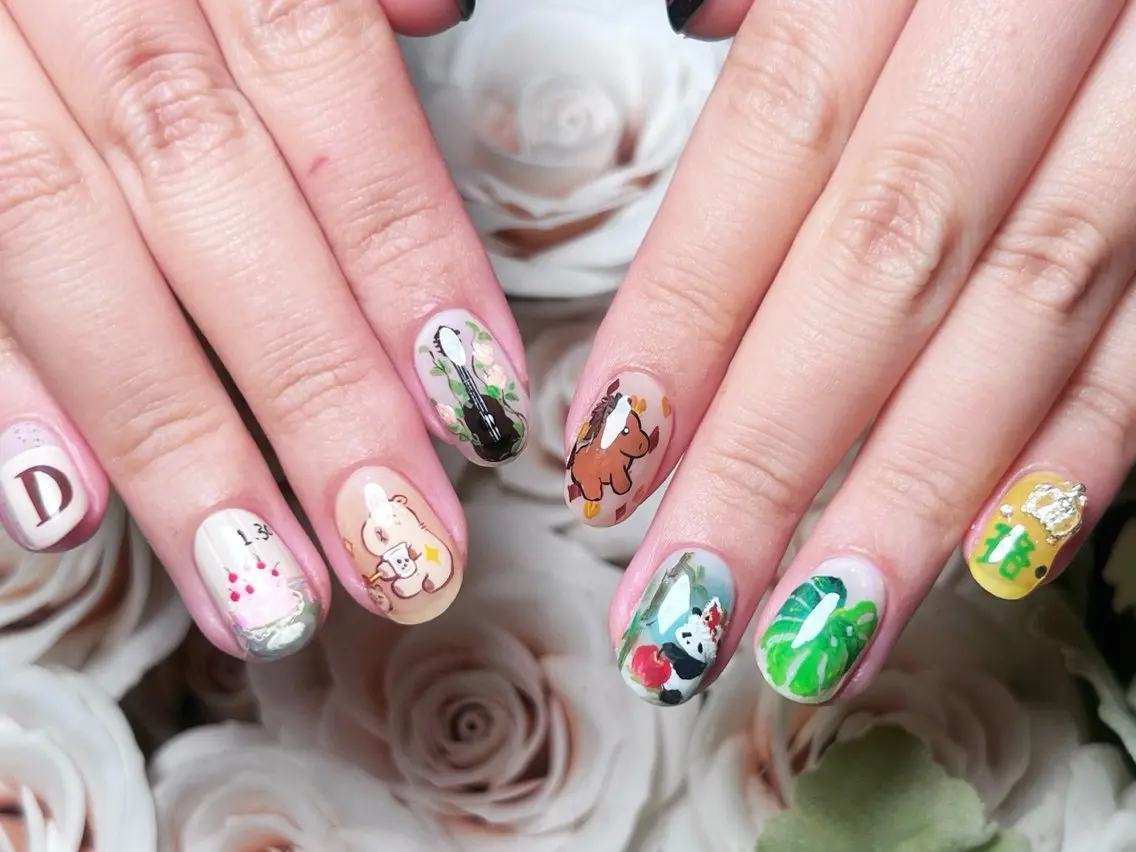 ネイル 成人式 ロングネイル マグネットネイル 持ち込み ワンカラーネイル ハンドネイル Painty nailのネイルデザイン