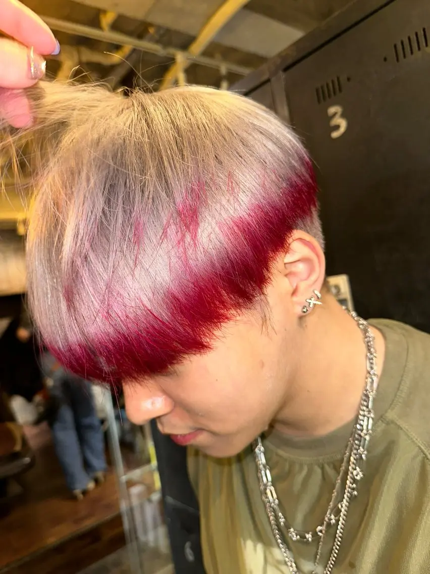 メンズ ヘアカラー 褒められる ハイトーン⭐️カノンのヘアスタイル