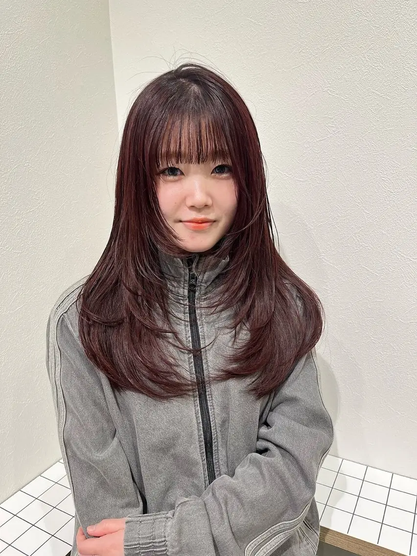 ミディアム カット ヘアカラー トリートメント keshiki 大名のヘアスタイル
