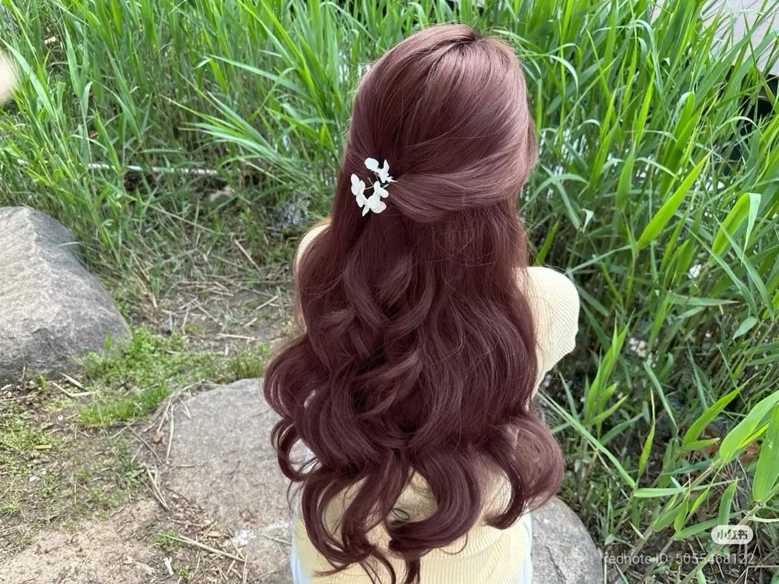ロング カラー ヘアカラー トリートメント ヘッドスパ 艶モテ・韓国スタイル 🤍りんのヘアスタイル