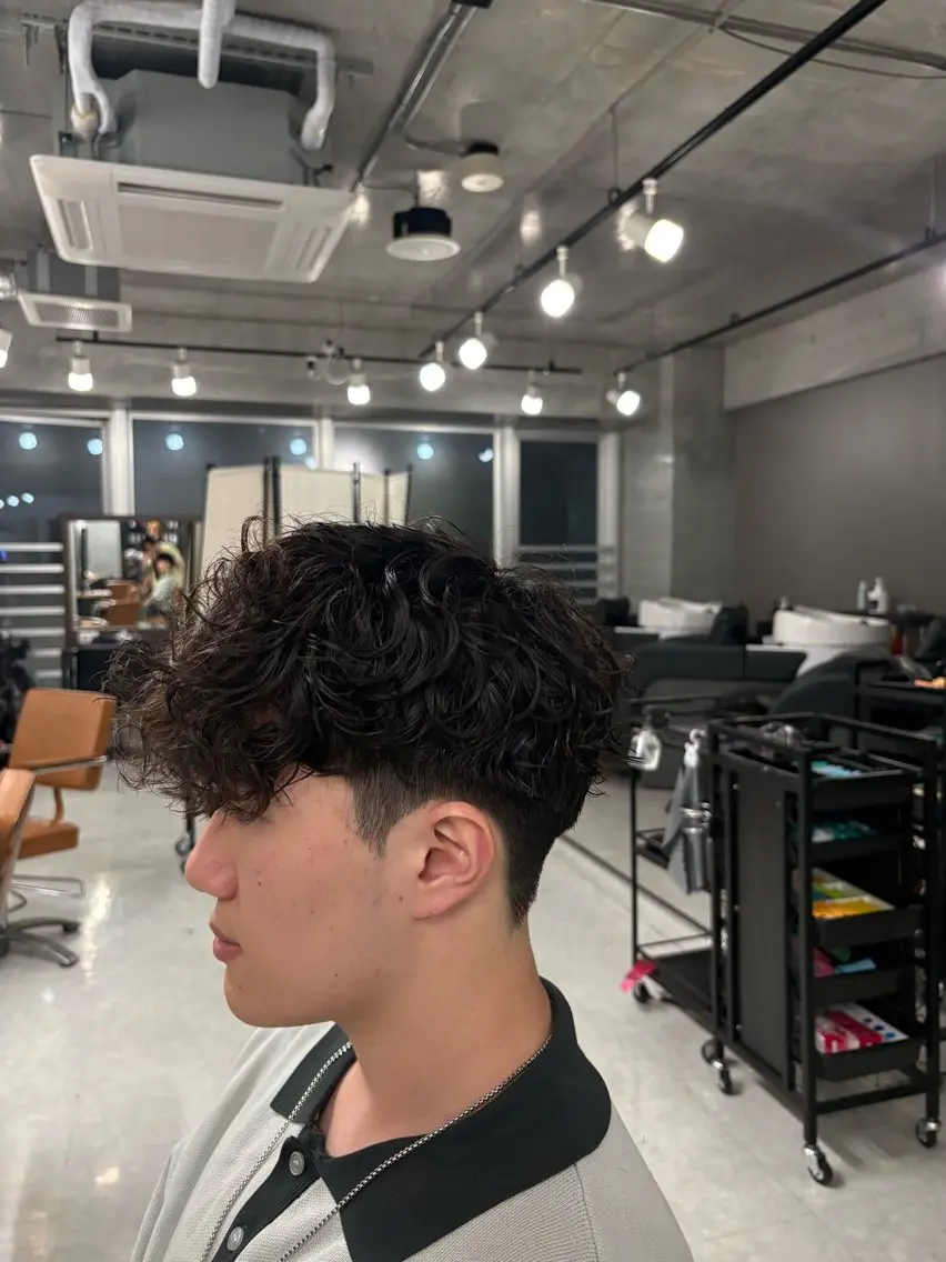 パーマ メンズ スペインカール メンズパーマ特化 園田　楓莉のヘアスタイル