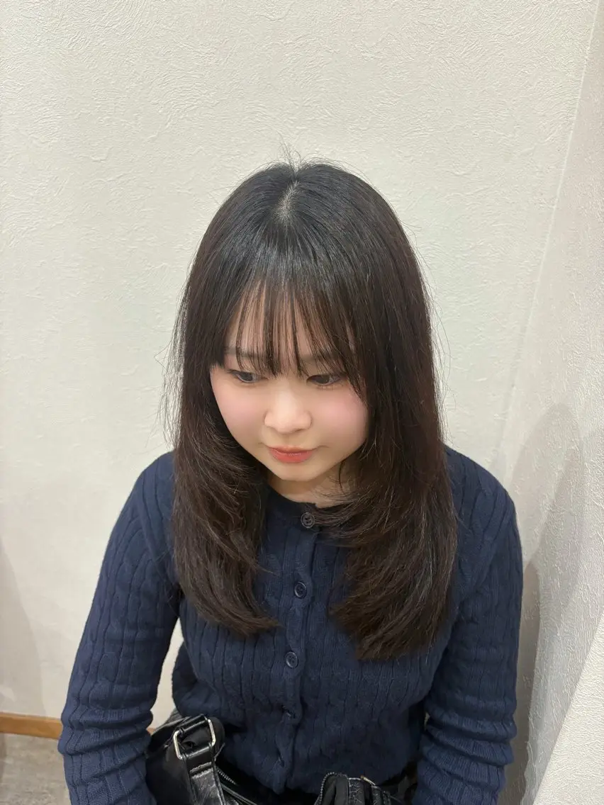 ロング レイヤーカット カット 大阪梅田/ CHISAKI🎀のヘアスタイル