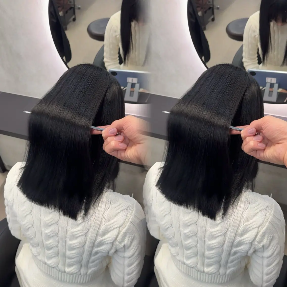ミディアム カラー ヘアアレンジ カット ヘアカラー 縮毛矯正 トリートメント 新宿 /髪質改善/ レイヤー/ヒュウガのヘアスタイル