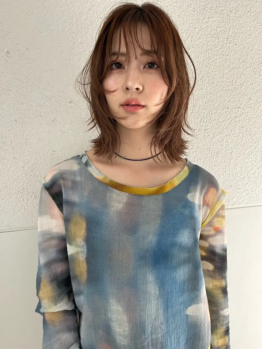 ミディアム カラー カット ヘアカラー トリートメント 🤍ボブ/顔周り カット/🤍honoのヘアスタイル