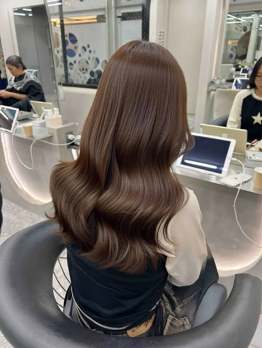 ロング カット ヘアカラー トリートメント 博多ベージュ 🐻松井傑のヘアスタイル