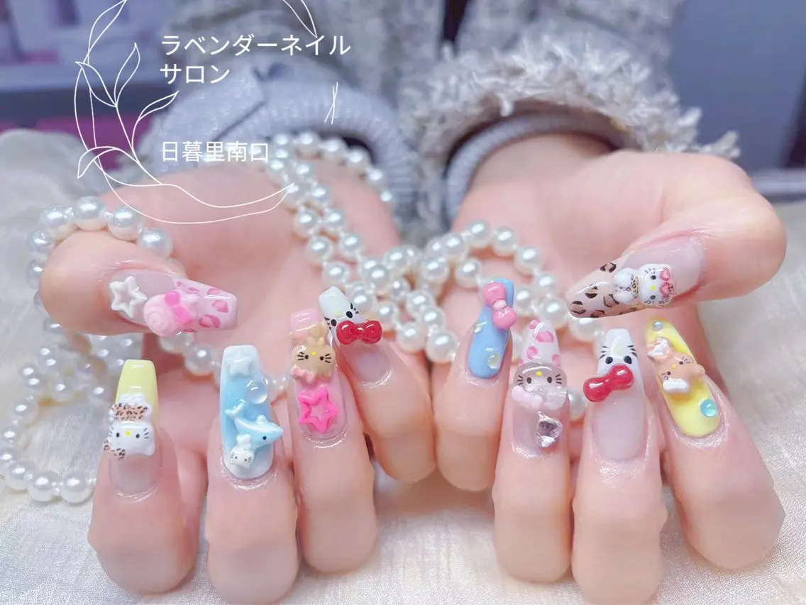 ネイル 持ち込み ラベンダー💖日暮里 ルル💖ネイルのネイルデザイン
