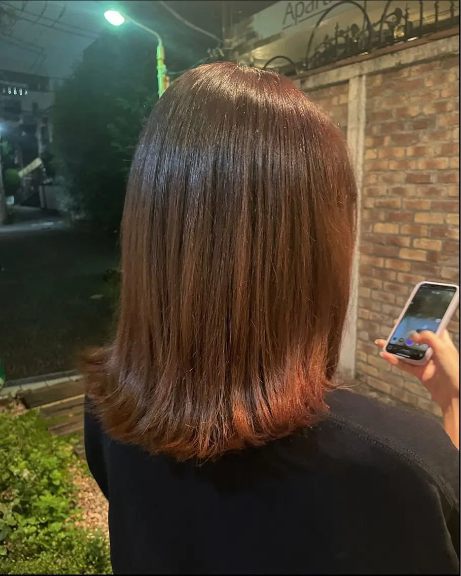 ミディアム ヘアカラー ✨️パーマ✨ たなかひろとのヘアスタイル