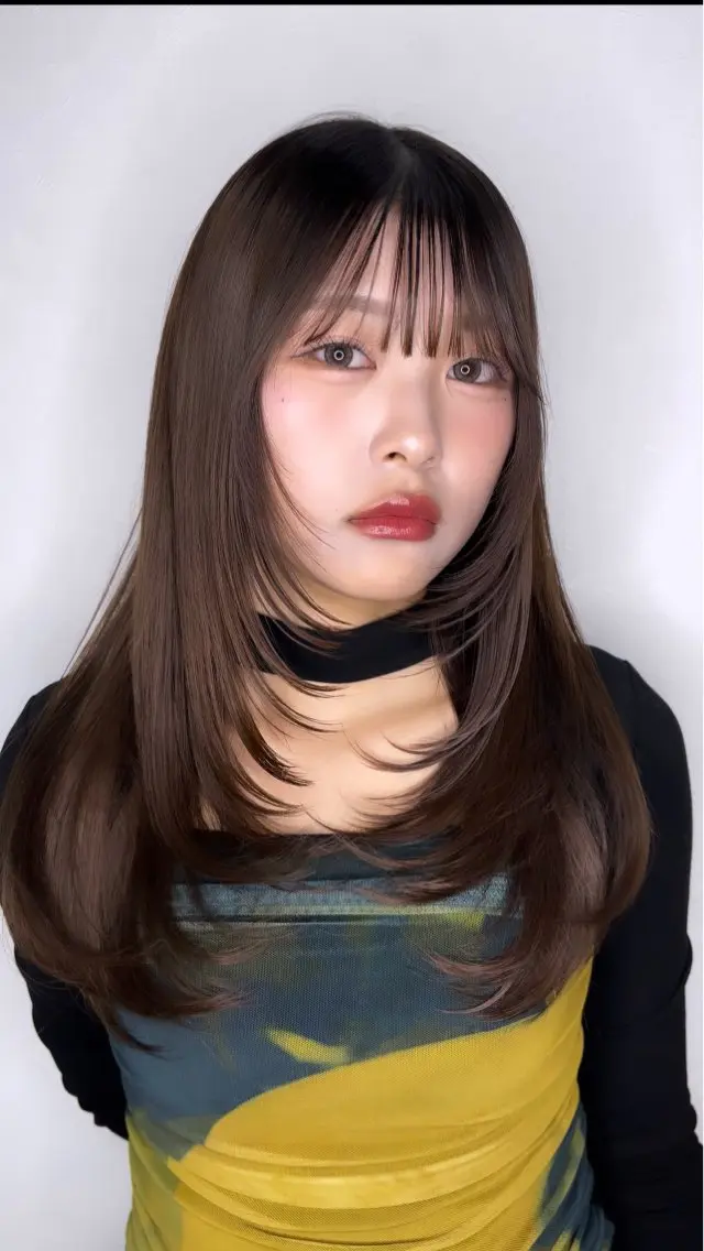 ロング カット ヘアカラー トリートメント 剣持友希/ifh iizuka/高崎のヘアスタイル