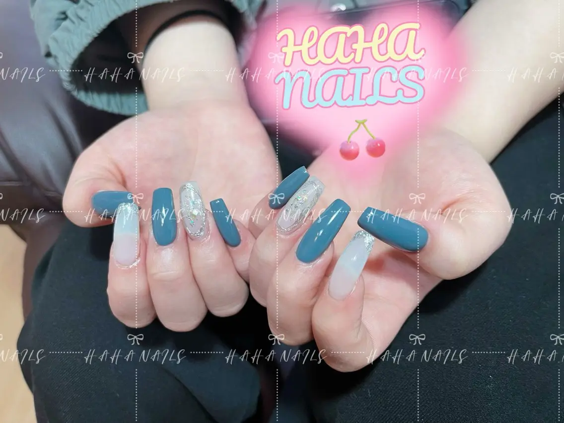 オフ込み✨チップ長さ出し10本➕シンプルデザイン(アート4本or90分以内)の写真
