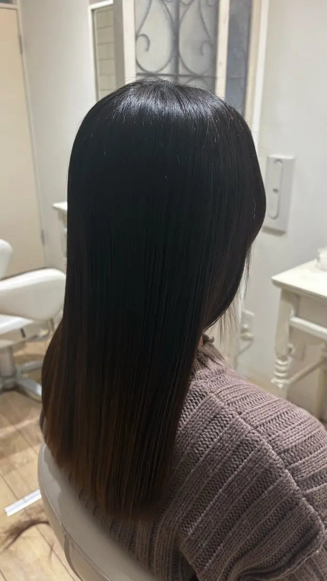 セミロング カラー カット トリートメント 似合わせ 顔周りYUUGAのヘアスタイル