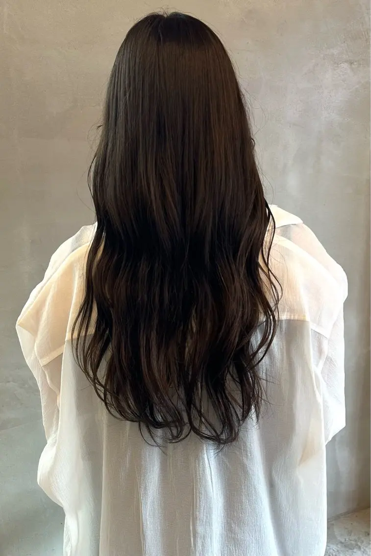 ロング カラー アッシュ 透明感カラー ヘアカラー 巽 滉太のヘアスタイル