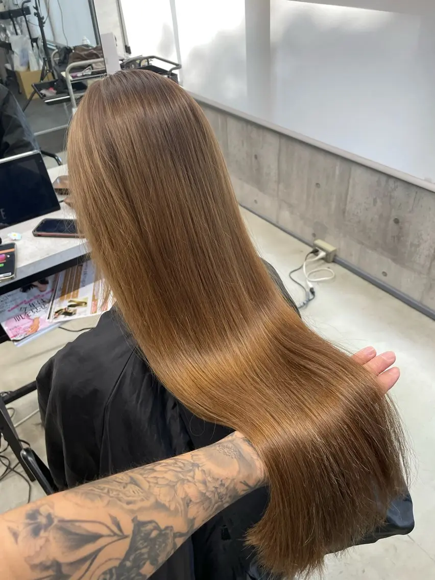 ロング カラー ヘアカラー トリートメント LUXBE LUCE 愁のヘアスタイル