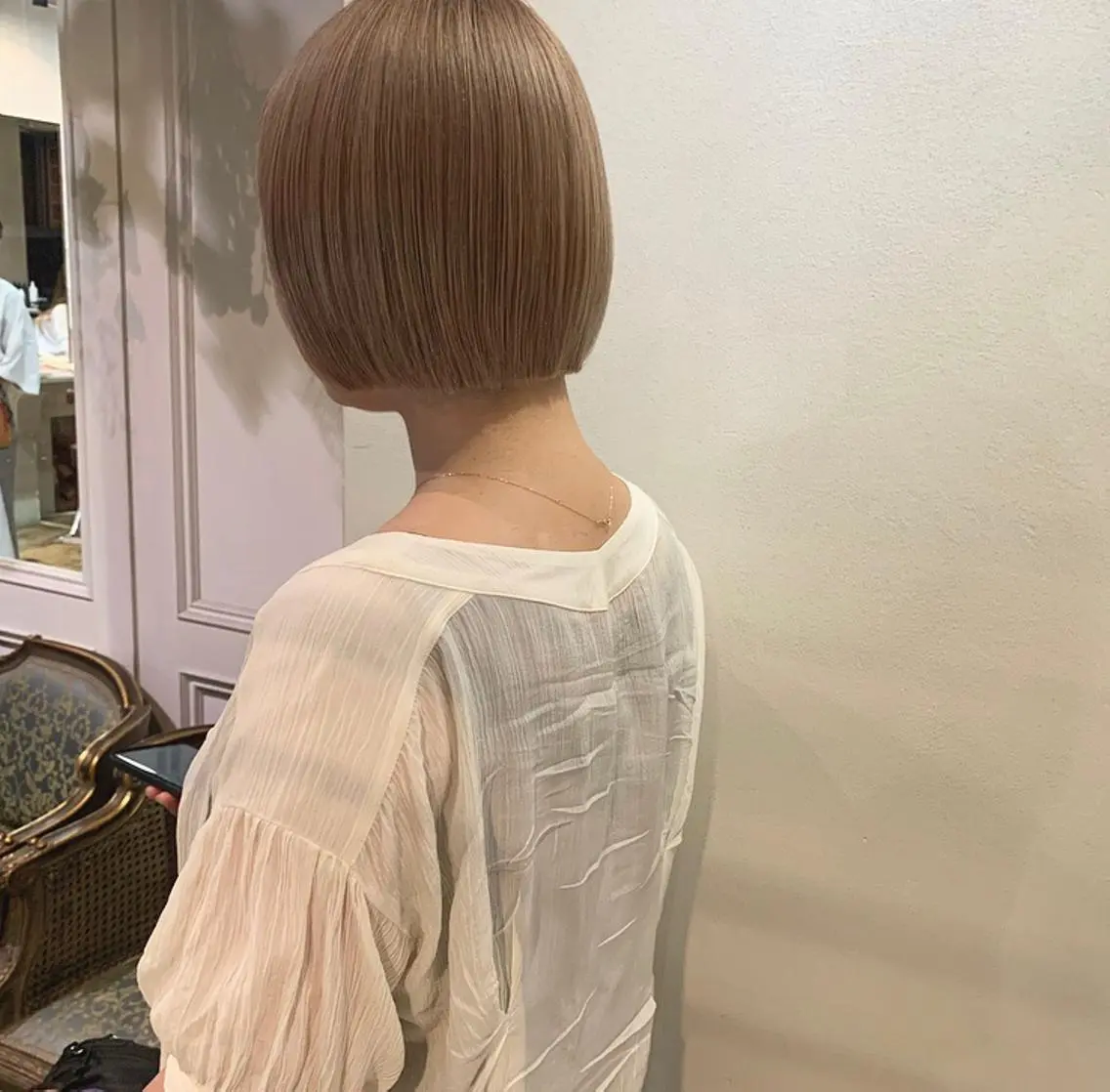 ショート カラー ベージュカラー ボブ ベージュ🤎透明感 カラー🤎anriのヘアスタイル
