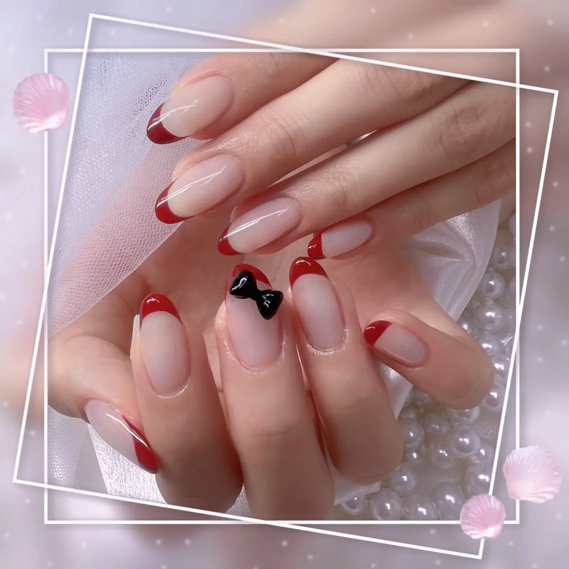 ネイル チークネイル フレンチネイル グラデーション マグネットネイル マグネットフレンチ ハンドネイル Chill Nailsalonのネイルデザイン